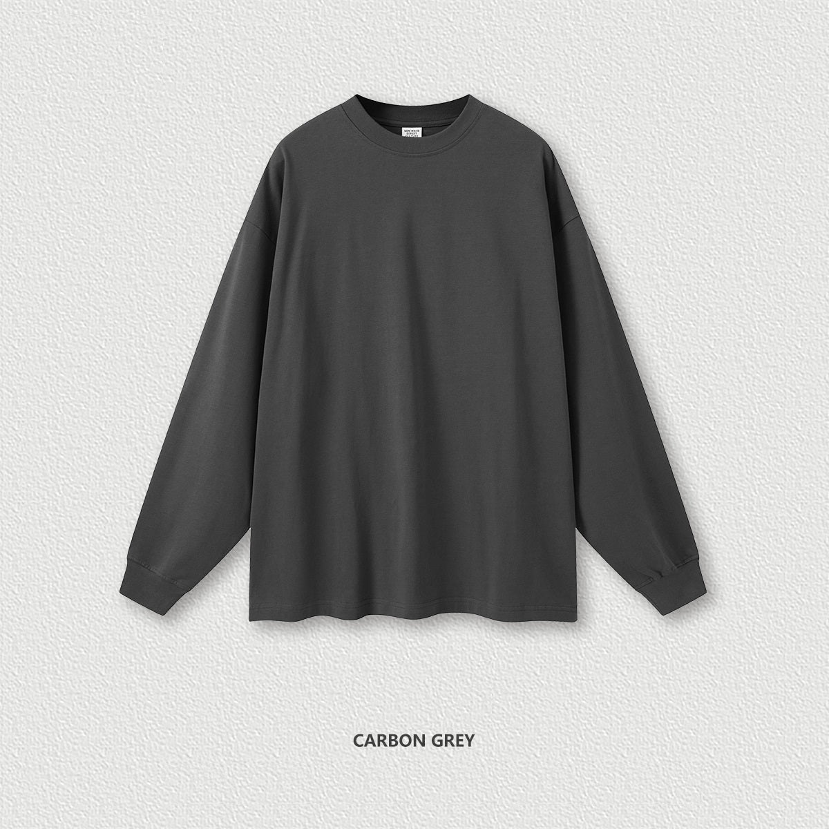 Men's clothing 2024 spring American hip-hop trend solid color pure cotton long sleeve men's pure cotton loose long sleeve couple t-shirt men's women's general