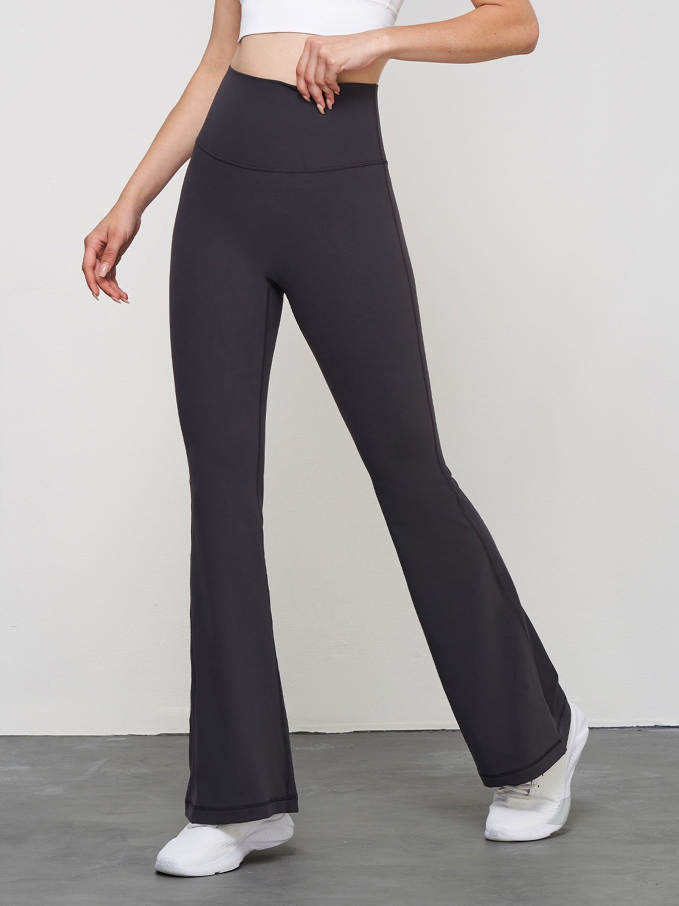 Women's high waist yoga sports tight casual flared pants trousers