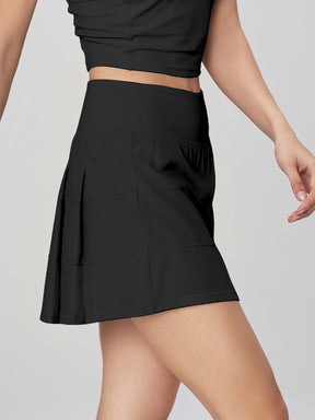 Women's fake two-piece casual sports fitness short skirt