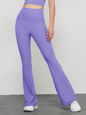 Women's high waist yoga sports tight casual flared pants trousers