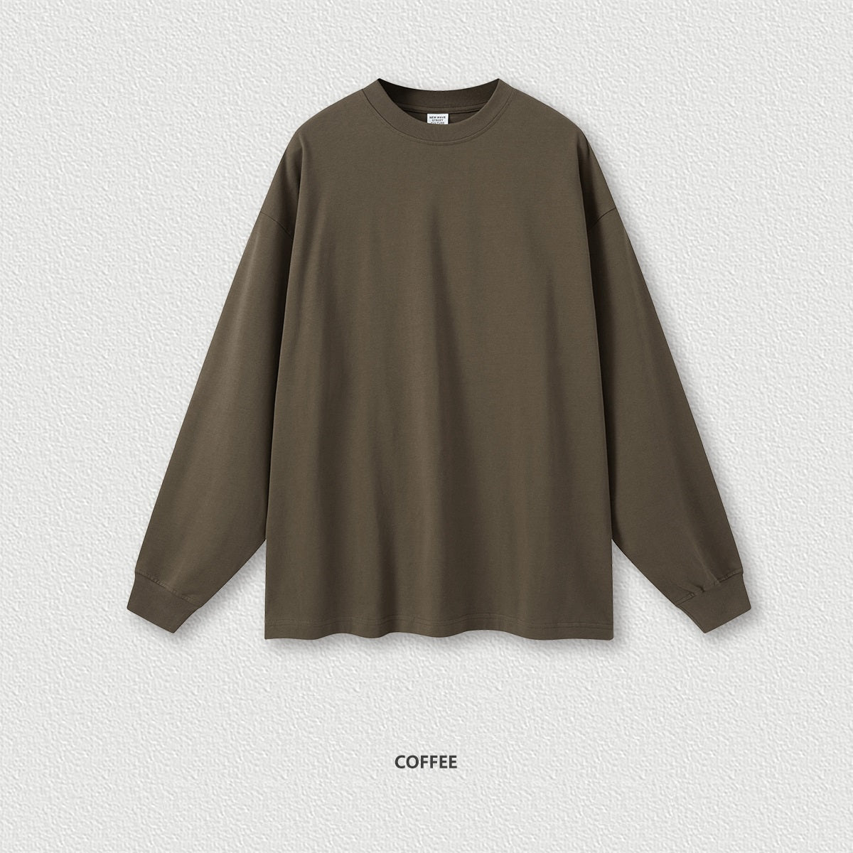 Men's clothing 2024 heavy-duty basic long-sleeved youth autumn and winter solid color pure cotton loose large-sized T-shirt for men.