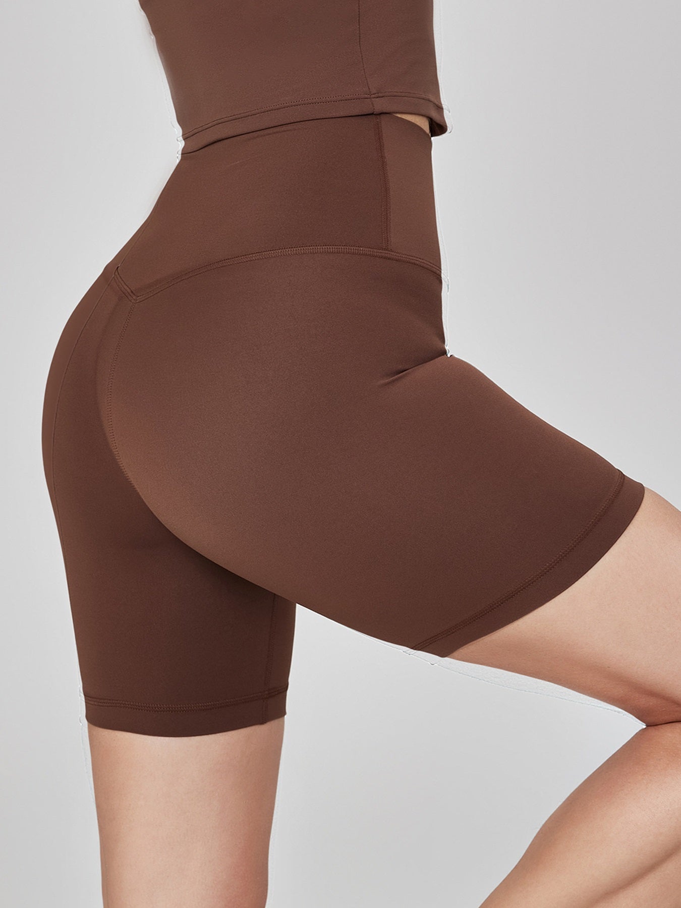 Women's thin tight high waist fitness pants women's beautiful buttocks yoga pants one-third fitness peach buttocks sports shorts