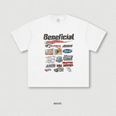 In 2025 spring and summer, men's American street washed retro fashion short-sleeve printed T-shirt.