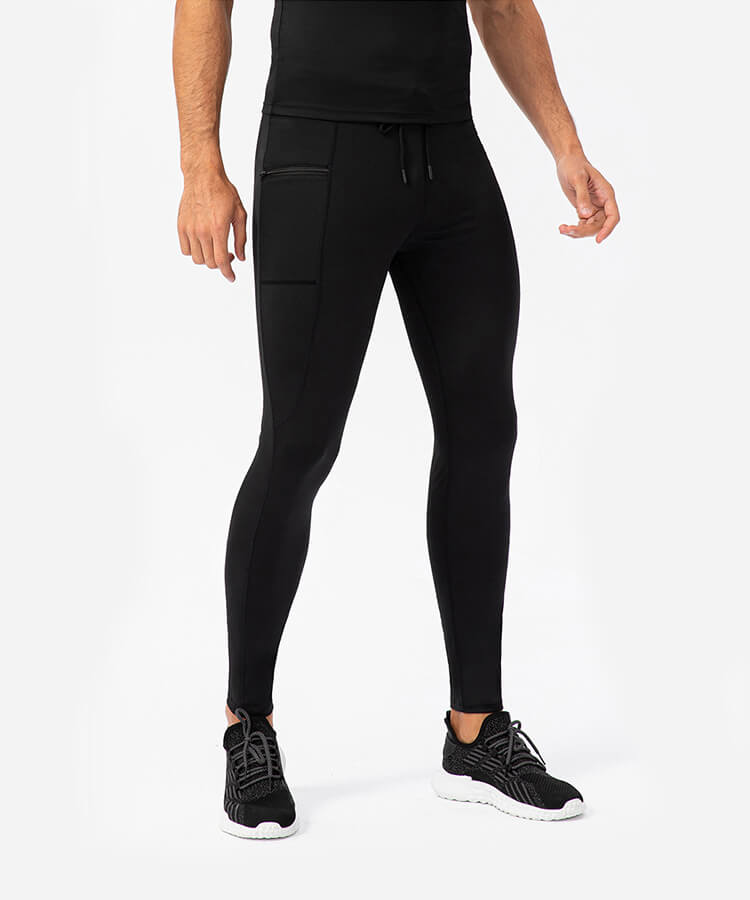 Kompressions-Leggings für Herren – Lauf-Leggings für Herren, Lauf-Tights für Herren mit Taschen zum Laufen, Basketball, Training