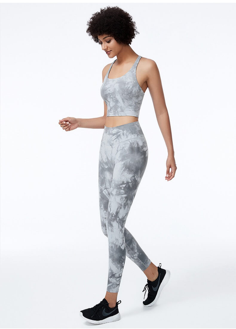 Womens Tie Dye Leggings - Tie Dye Gym Leggings Tie Dye Yoga Leggings, Sweaty Betty Tie Dye Leggings for Fall, Winter - Starry Grey | Sheveve.com