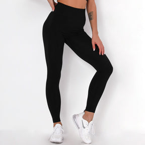 WOMEN'S GYM LEGGINGS - HIGH WAISTED GYM LEGGINGS, VITAL SEAMLESS LEGGINGS FOR GYM WORKOUT - Black Marl | Sheveve.com