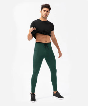 Compression Leggings for Men - Mens Running Leggings Mens Running Tights with Pockets for Running, Basketball, Training