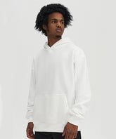 White Essentials Hoodies for Men - Fleece Hoodie Mens Solid Color Hoodie Loose Hoodie Thick Hoodie for Spring Fall | Sheveve.com