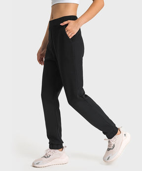 Essentials Joggers for Women - Winter Joggers Warm Joggers Rayon Joggers Soft Joggers Mid Rise Joggers for Fall Winter - Black | Sheveve.com