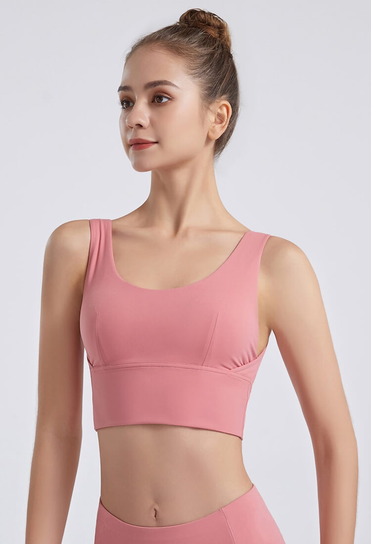 Women's Rouge Pink Sport Bra - Push Up Sports Bra Seamless Sports Bra Yoga Sports Bra Shockproof Sports Bra on Sale | Sheveve.com