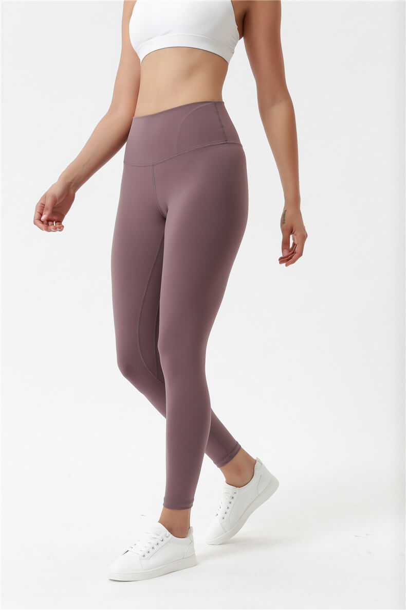 ENGE YOGAHOSEN FÜR DAMEN - HIGH RISE YOGAHOSEN NAHTLOSE YOGAHOSEN MIT VERSTECKTER BUNDTASCHE 