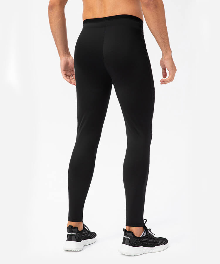 Leggings de compression pour hommes – Leggings de course pour hommes, collants de course avec poches pour la course, le basket-ball, l'entraînement