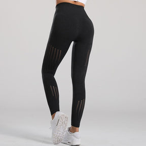 High Waist Hollow Booty Lifting Leggings Black - Bum Enhancing Gym Leggings, Hollow Out Leggings for Ladies, Women | Sheveve.com