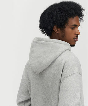 Flecking Grey Essentials Hoodies for Men - Fleece Hoodie Mens Solid Color Hoodie Loose Hoodie Thick Hoodie for Spring Fall - Back | Sheveve.com