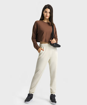 Essentials-Jogginghosen für Damen – Winter-Jogginghosen, warme Jogginghosen, Viskose-Jogginghosen, weiche Jogginghosen, Jogginghosen mit mittelhohem Bund für den Herbst und Winter