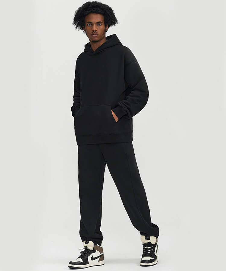 Sweats à capuche essentiels pour hommes – Sweat à capuche en polaire pour homme, couleur unie, ample, épais, pour le printemps et l'automne