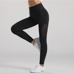 High Waist Hollow Booty Lifting Leggings Black - Bum Enhancing Gym Leggings, Hollow Out Leggings for Ladies, Women | Sheveve.com