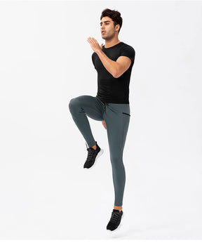 Leggings de compression pour hommes – Leggings de course pour hommes, collants de course avec poches pour la course, le basket-ball, l'entraînement