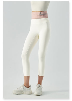 Women's Ivory White Capris Leggings - High Waisted Capris Leggings with Tummy Control, Lightweight Summer Capri Leggings | Sheveve.com