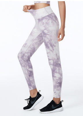 Womens Tie Dye Leggings - Tie Dye Gym Leggings Tie Dye Yoga Leggings, Sweaty Betty Tie Dye Leggings for Fall, Winter - Pastel Purple | Sheveve.com